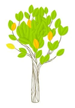 Hand - drawn tree Stock Illustration