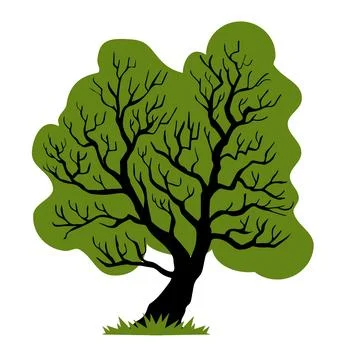 Hand drawn tree isolated vector Stock-Illustration