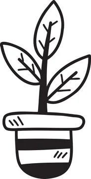 Hand Drawn tree sapling illustration Stock Illustration