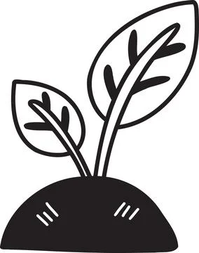 Hand Drawn tree sapling illustration Stock Illustration