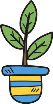 Hand Drawn tree sapling illustration Stock Illustration