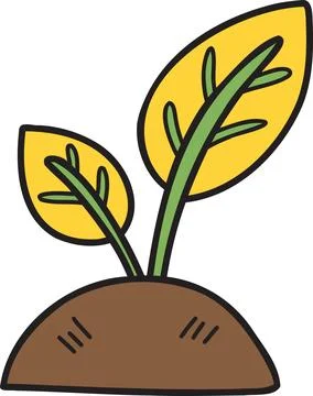 Hand Drawn tree sapling illustration Stock Illustration