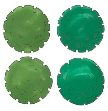 Hand drawn tree top, trees and bushes, vector Stock Illustration