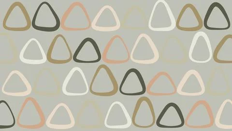 Hand-Drawn Triangle Loops in Warm Tones Background Stock Illustration