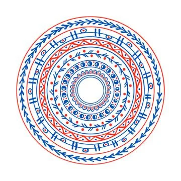 Hand drawn tribal frames Illustrazione stock