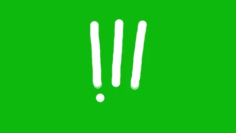 Hand-Drawn Triple Exclamation Marks Stock Footage 318201511