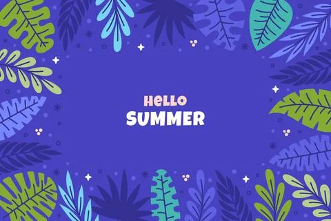 Hand drawn tropical background Stock Illustration