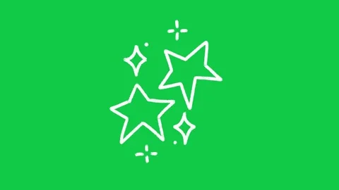 Hand Drawn Twinkle Stars Pack Animation on Green Screen Overlay 스톡 동영상 336579013