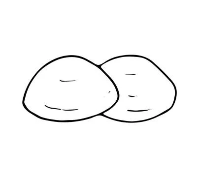 Hand drawn two buns Stock Illustration
