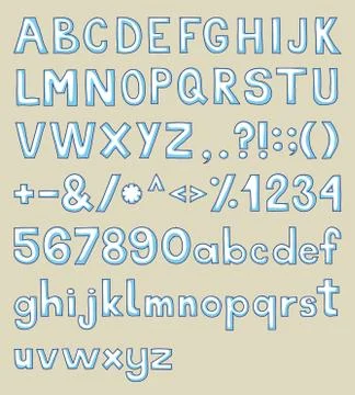 Hand drawn typeface Stock Illustration