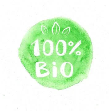 Hand-drawn typographic elements for design. Natural products and vegan food l Stock Illustration