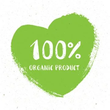 Hand-drawn typographic elements for design. Natural products and vegan food l Stock Illustration