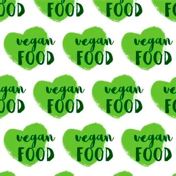 Hand-drawn typographic elements for design. Natural products and vegan food l Stock Illustration