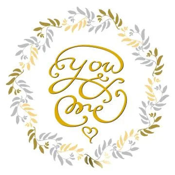 Hand drawn typography card. Valentine love card Stock Illustration