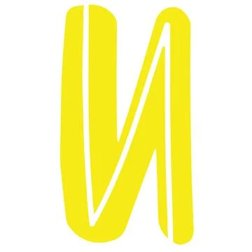 A hand-drawn typography illustration featuring letter n with letter n, white  Illustration