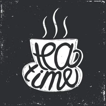 Hand drawn typography poster. Stock Illustration