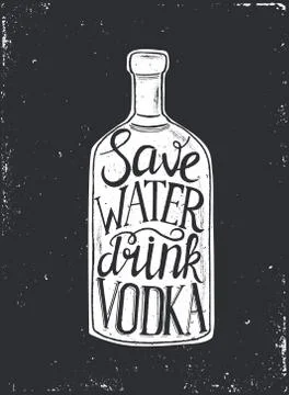 Hand drawn typography poster. Stock Illustration