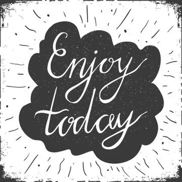 Hand drawn typography poster. Stylish typographic poster design Stock Illustration