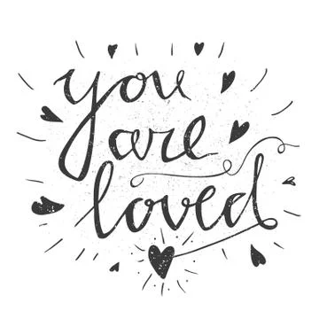 Hand drawn typography poster. Stylish typographic poster design with inscri.. Stock Illustration