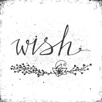 Hand drawn typography poster. Stylish typographic poster design Stock Illustration