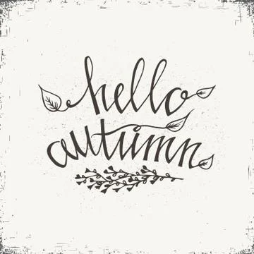 Hand drawn typography poster. Stylish typographic poster design Stock Illustration