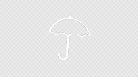 Hand Drawn Umbrella Doodle Animation on Transparent Background 스톡 동영상 340375165