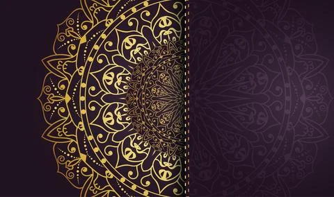 Hand drawn unique gradient luxury color mandala creative art style background Illustrazione stock
