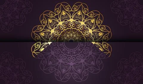 Hand drawn unique gradient luxury color mandala background design premium Illustrazione stock