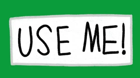 Hand Drawn Use Me Text Box 2D Animation Green Screen Overlay Видео 341798246