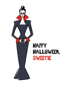 Hand drawn vampire Illustrazione stock