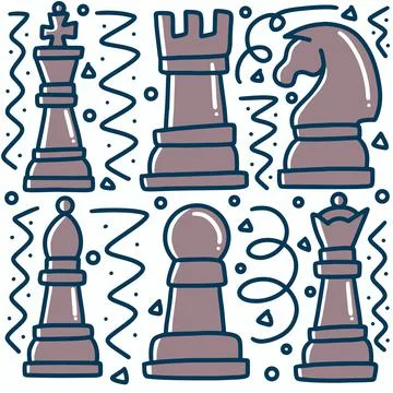 Hand drawn various cheess doodle set Stock Illustration