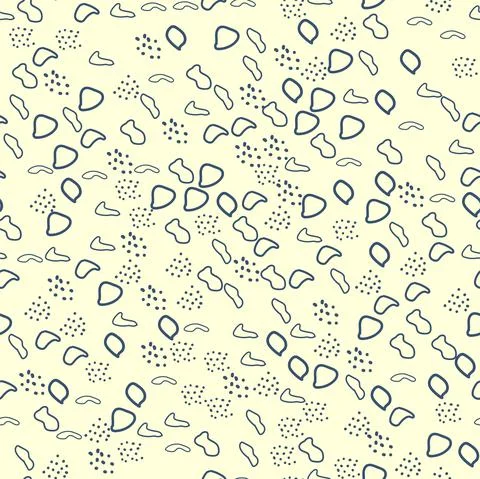 Hand drawn various round and elipse shapes and dots. Doodle objects. Abstract Stock Illustration