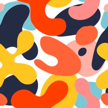 Hand drawn various shapes. Abstract contemporary modern trendy vector illustr Stock Illustration