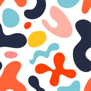 Hand drawn various shapes. Abstract contemporary modern trendy vector illustr Stock Illustration