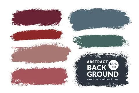 Hand drawn various shapes for backdrops. Vector textured multi color elemen.. Stock Illustration