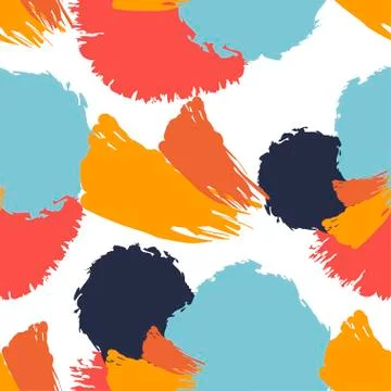 Hand drawn various shapes paint . Abstract contemporary modern trendy vector Stock Illustration