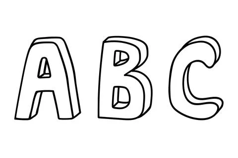 Hand drawn vector ABC letters 스톡 일러스트