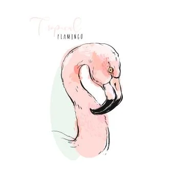 Hand drawn vector abstract artistic illustration of tropical exotic paradise Illustrazione stock