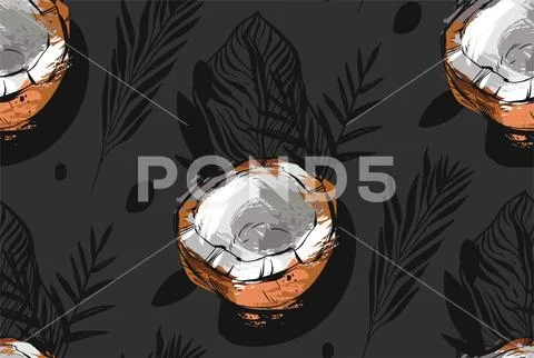 Hand drawn vector abstract artistic freehand textured unusual seamless pattern Stock Illustration