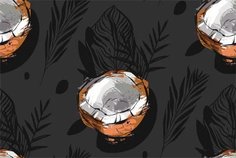 Hand drawn vector abstract artistic freehand textured unusual seamless pattern Illustrazione stock