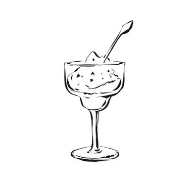 Hand drawn vector abstract artistic cooking ink sketch illustration drawing of Stock Illustration