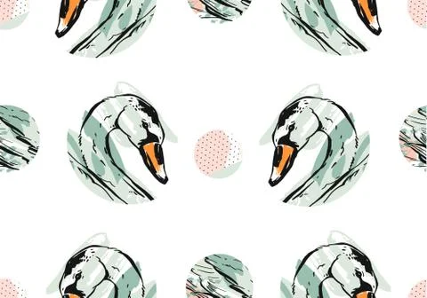 Hand drawn vector abstract artistic texture unusual dotted seamless pattern with Stock Illustration