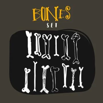 Hand drawn vector abstract cartoon Happy Halloween illustrations collection set Stock Illustration