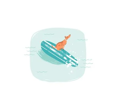 Hand drawn vector abstract cartoon summer time fun illustrations icon with Stock Illustration
