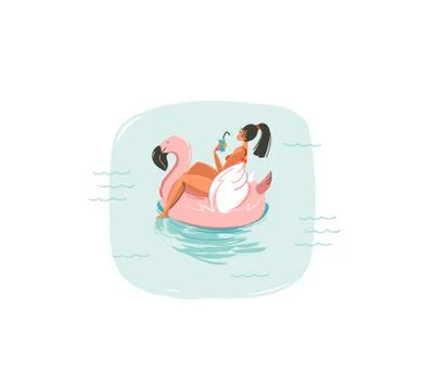 Hand drawn vector abstract cartoon summer time fun illustrations icon with イラスト素材