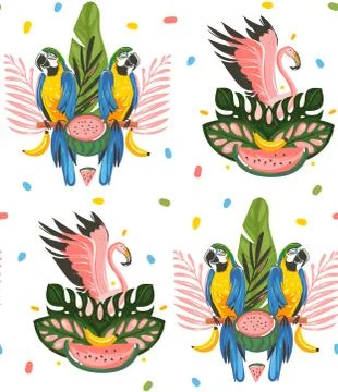 Hand drawn vector abstract cartoon summer time graphic decoration illustrations イラスト素材