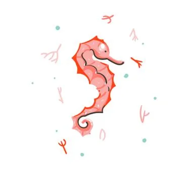 Hand drawn vector abstract cartoon summer time graphic decoration illustrations イラスト素材
