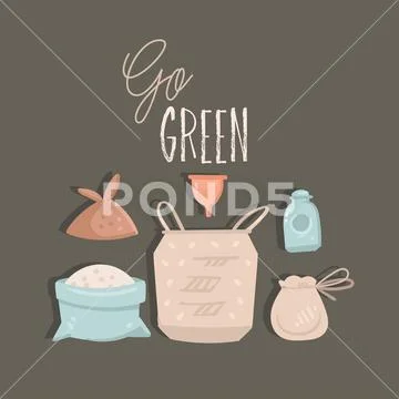 Hand drawn vector abstract cartoon modern graphic illustrations art card with Stock Illustration