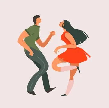 Hand drawn vector abstract cartoon modern graphic Happy Valentines day concept Stock Illustration