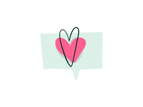 Hand drawn vector abstract cartoon modern graphic speech bubble like Stock Illustration